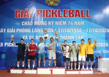 Gần 190 VĐV tham gia Giải Pickleball chào mừng kỷ niệm 74 năm Ngày giải phóng TP Lạng Sơn